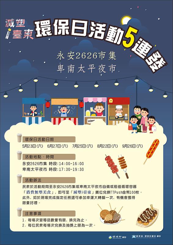 不拿塑膠這樣吃！臺東縣環保局攜手2626市集、太平夜市一起練習綠色生活
