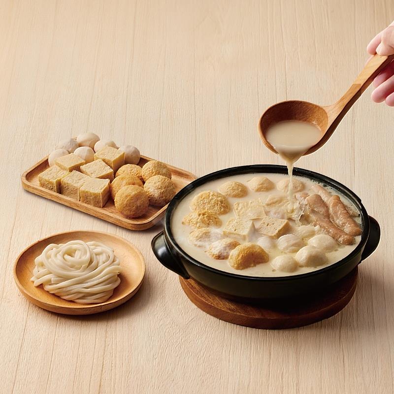 「王品嚴選極濃豚骨鍋組」統包湯底、火鍋料與烏龍麵，CP值爆表。