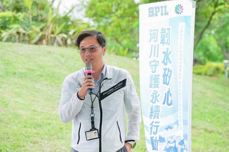 矽品精密虎科廠黃宏祥處長表示，企業發展應與環境永續並行，期盼透過產官學合作，以實際行動守護地方水環境，落實企業社會責任與ESG精神。