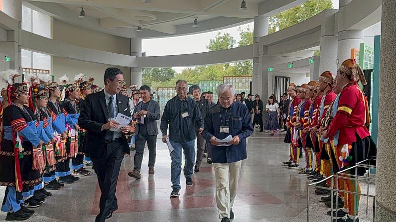 東華大學原住民民族學院為琉球大學外賓舉辦歡迎儀式。