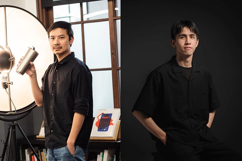 2026新一代設計展策展人3+2 Design Studio設計總監謝易成（左）與主視覺設計師陳俊吉（右）。