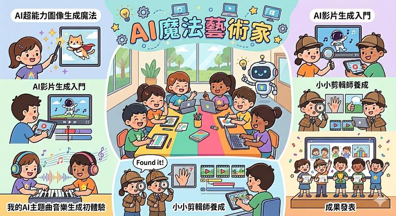 「AI魔法藝術家」暑期營隊將登場 引領學童開啟AI創作新世界