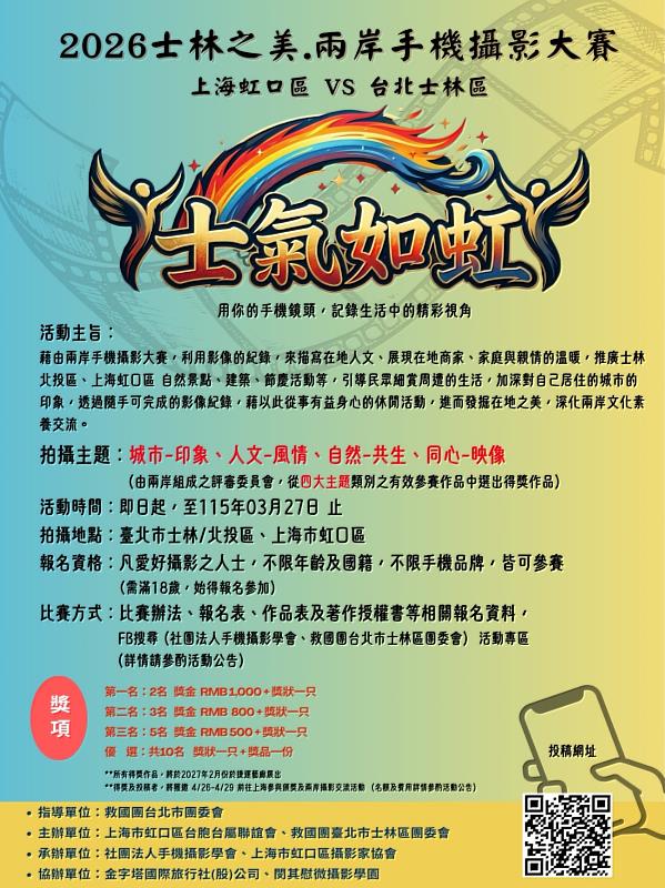 士林之美、士氣如虹手機攝影大賽~圓滿落幕