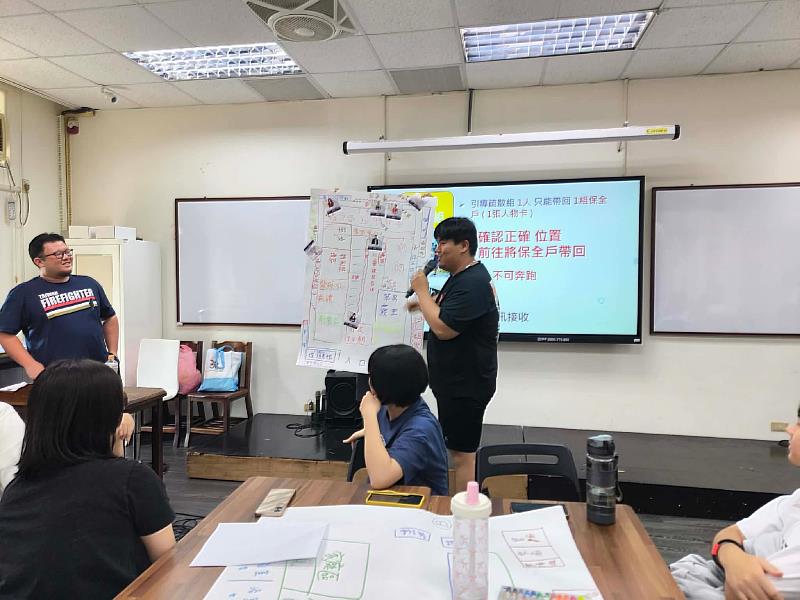 南華大學辦理「防災士培訓課程」，避難所布置成果發表。