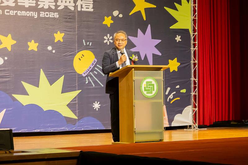 竹科實中校長張簡瑞璨致詞。