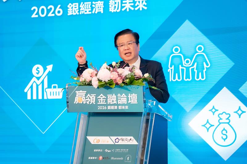 台灣人壽許舒博董事長於贏領金融論壇倡議安全保險商品助攻國人退休準備。／台灣人壽提供