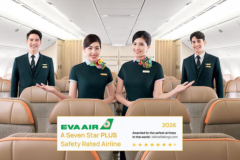 長榮航空此次榮獲AirlineRatings.com頒發「7-Star PLUS」榮譽,是在其七星等級安全評級中的升級版,肯定長榮航空在飛航安全管理上的實力與專業。
