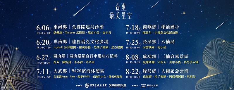 聽海、聽歌、看星空 走進東河金樽沙灘 準金曲歌后洪佩瑜領銜開唱 台東最美星空揭開序幕