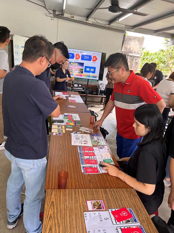 參與學員以桌面任務卡進行討論與協商，透過SDGs情境模擬理解不同選擇對未來世界的影響。