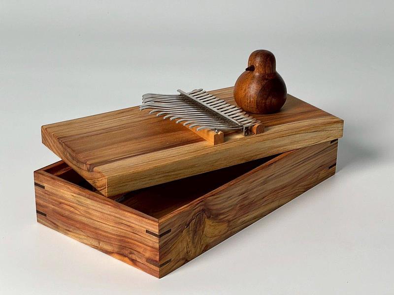 今日木育工作坊的成品，森韻–卡林巴琴組。