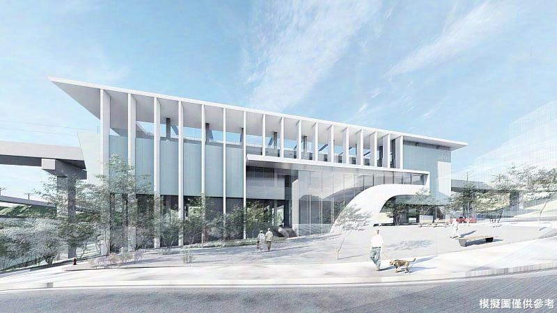 基隆捷運SB16站模擬圖。