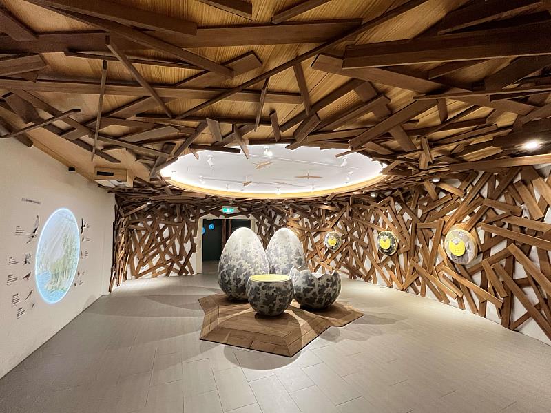 民眾可順道參觀鰲鼓濕地生態展示館「看見自然的律動」常設展，認識鰲鼓濕地自然環境與鳥類生態。
