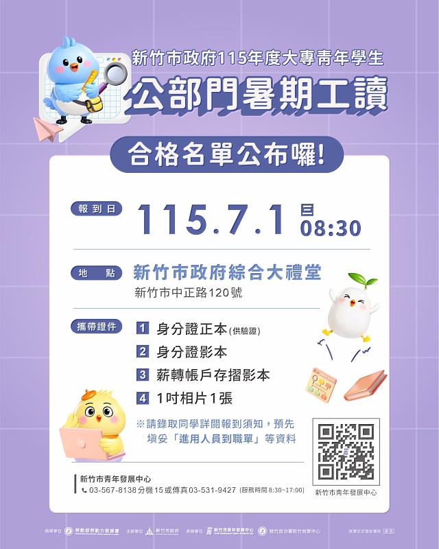 暑期工讀合格名單公告EDM