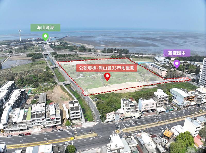朝山變33市地重劃區航照圖