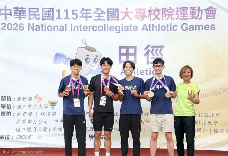臺科大田徑代表隊表現優異。