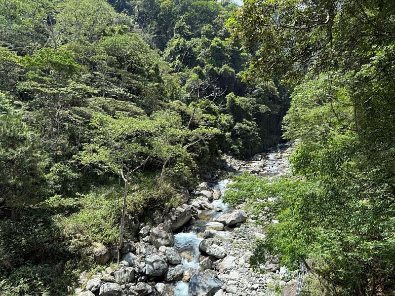 八仙山國家森林遊樂區十文溪溪谷景觀。