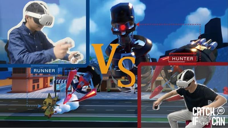 得獎作品「CATCH ME IF YOU CAN－你抓得到我嗎？」遊戲畫面。（照片/校方提供）