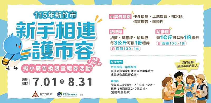 撕小廣告換禮券活動兌換方式。