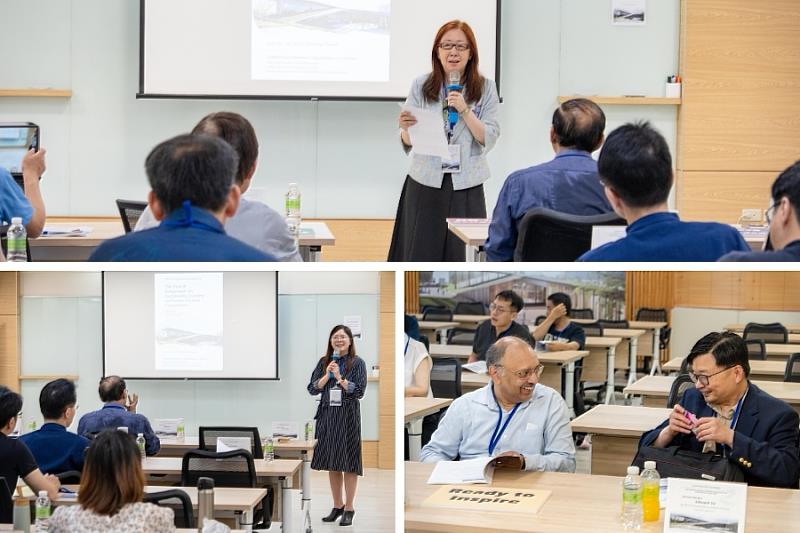 逢甲大學校長王葳（上圖）於研討會開幕式致詞，經濟學系主任吳紀瑩（下圖左）擔任主持人，共同歡迎來自各地的與會學者。