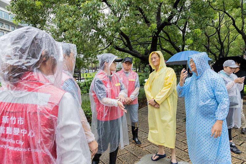 市長高虹安率領市府團隊前往各地勘災。