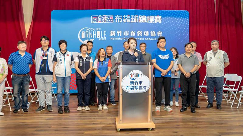 市長高虹安致詞將持續推廣布袋球運動。