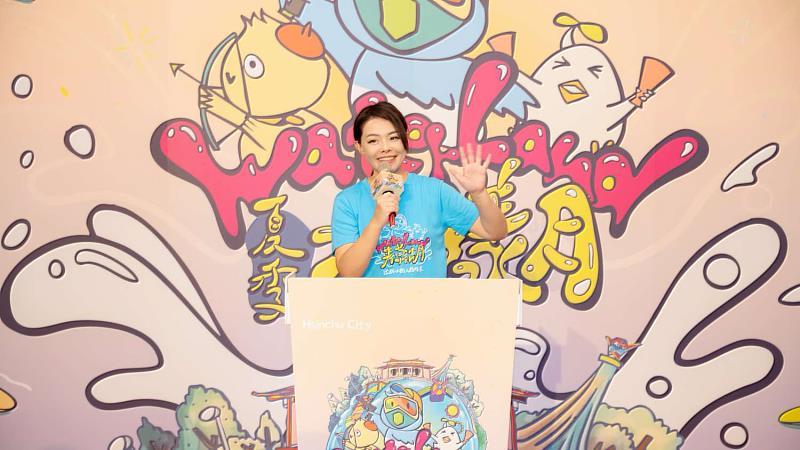 市長高虹安致詞邀請民眾一起來竹市戲水。