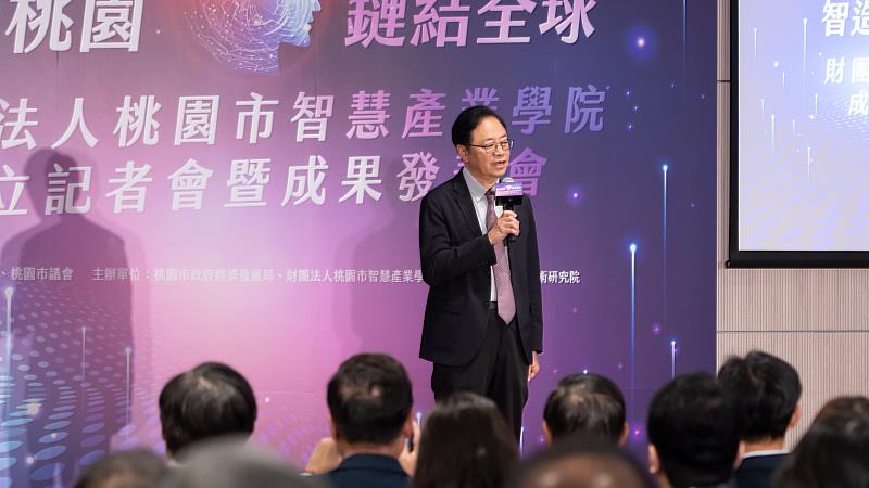 桃園市長張善政致詞。
