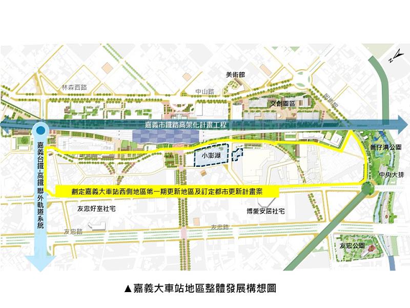嘉義大車站地區整體發展構想圖