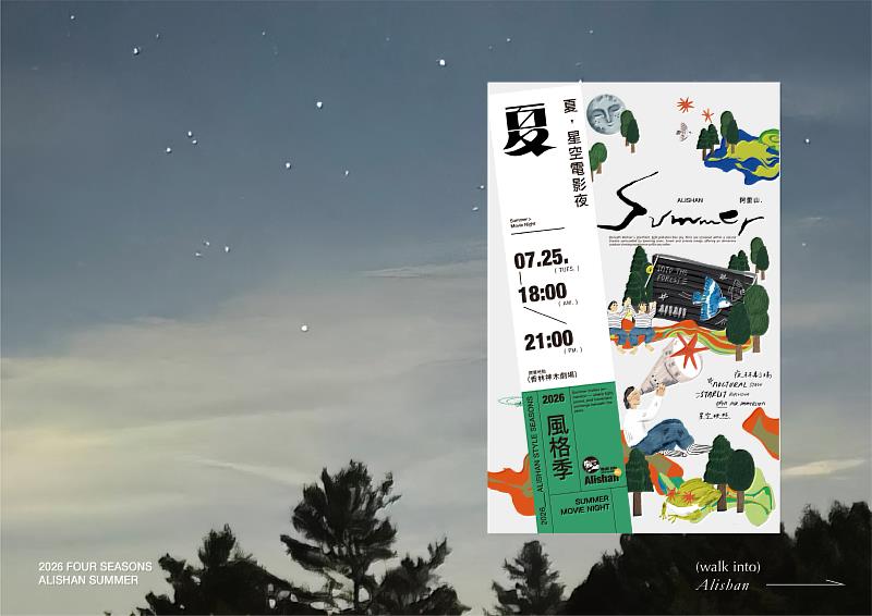 林業保育署嘉義分署將於115年7月25日在阿里山國家森林遊樂區香林神木劇場辦理「夏,星空電影夜」。
