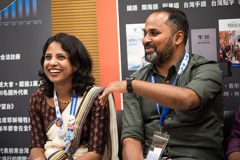 Delegates from India are delighted to be attending the international convention (Photo courtesy of Jehovah’s Witnesses).