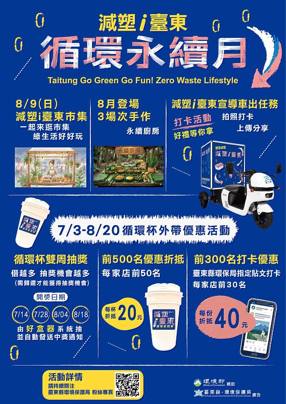 「減塑 i 臺東循環杯」活動正式開跑！