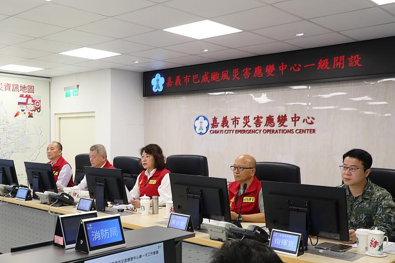 黃敏惠市長責成各局處以最高警戒標準整備。