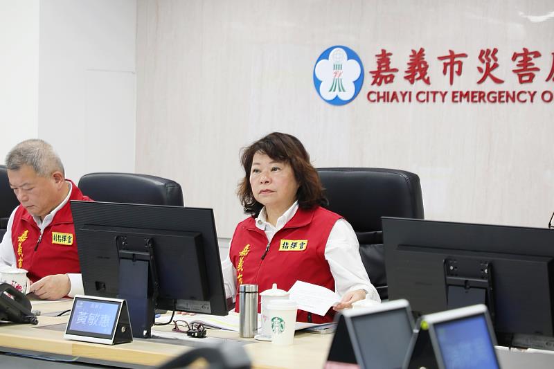 黃敏惠市長責成各局處以最高警戒標準整備。