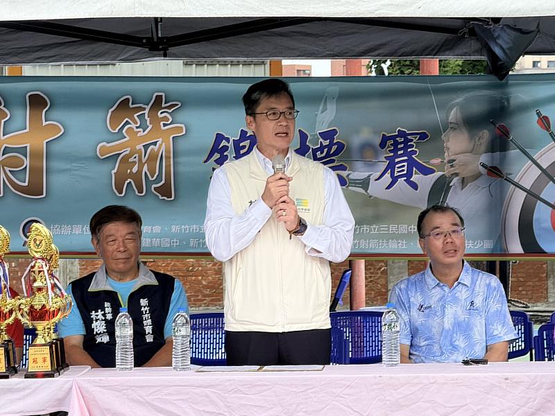 副市長林琨瀚致詞,為選手加油打氣。