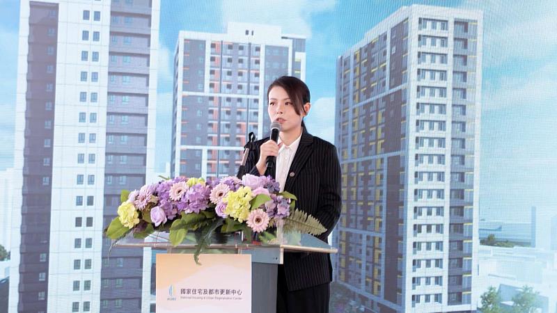 市長高虹安致詞，社宅將結合府社會處及衛生局協助公益設施營運，妥善規劃托育、身心障礙照顧及社區服務等公益空間。