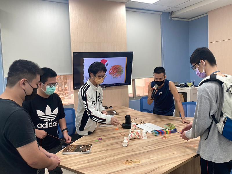 蘇振昌老師(右2)開設沉浸式行銷課程,運用提問引導學生進行問題思考。