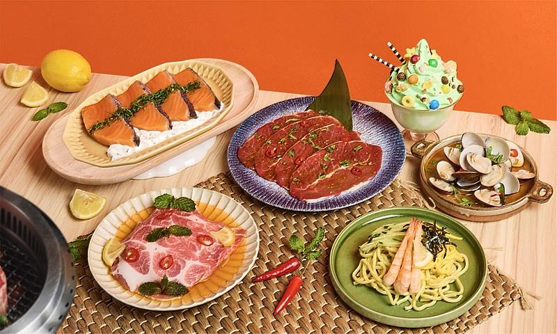 「肉次方」推出一系列酸香甜辣的開胃新菜,副食區增加清爽的鮮檸橘醋鮮蝦涼麵,自助吧霜淇淋則換上極地薄荷巧克力。