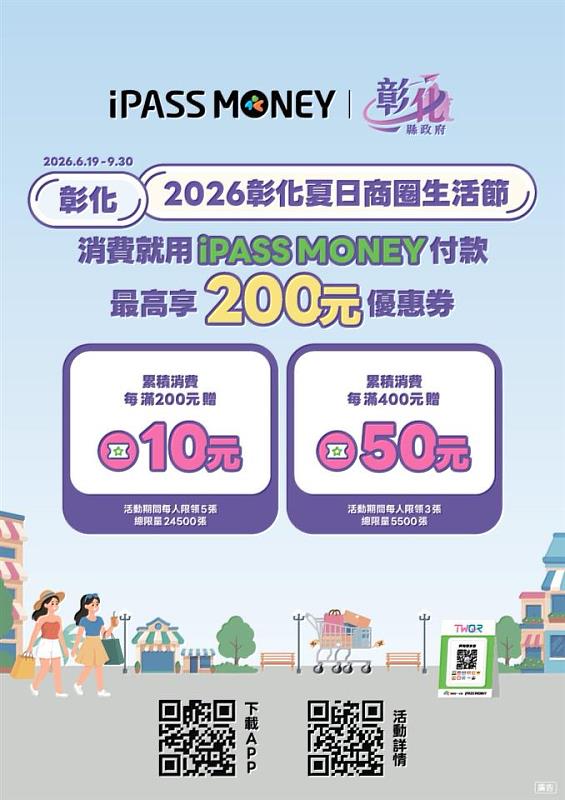「2026彰化夏日商圈生活節」開跑 消費滿額送200元優惠券