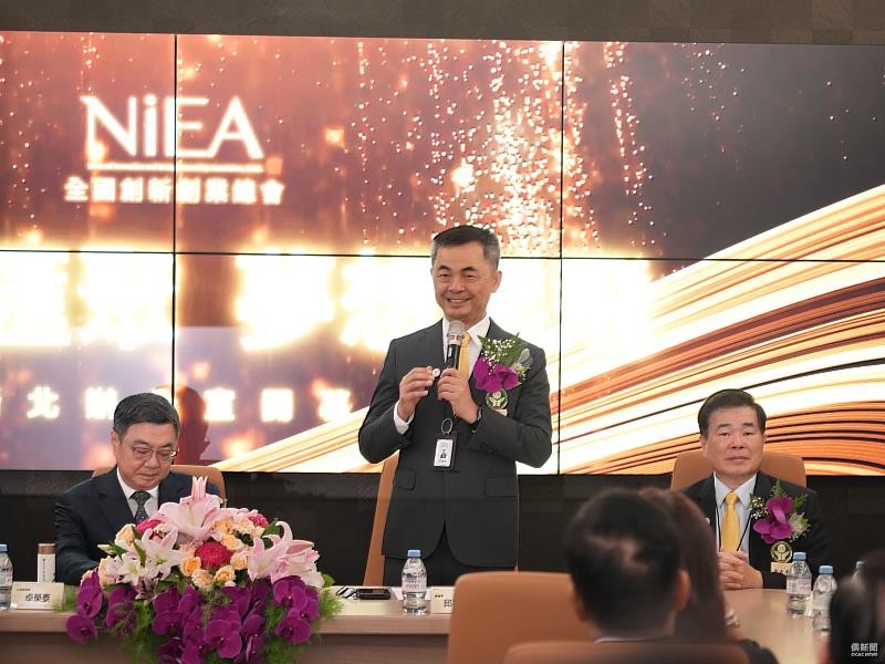新創總會總會長邱銘乾致詞。