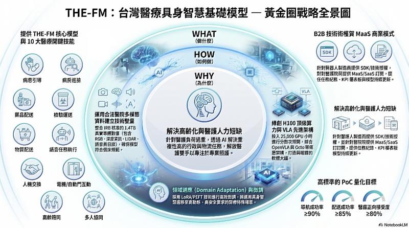 THE-FM黃金圈戰略全景圖,解析團隊技術核心、商業模式與PoC驗證目標。