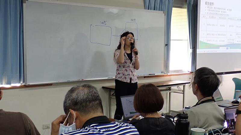 楊悠娟教授溫室氣體盤查課程。