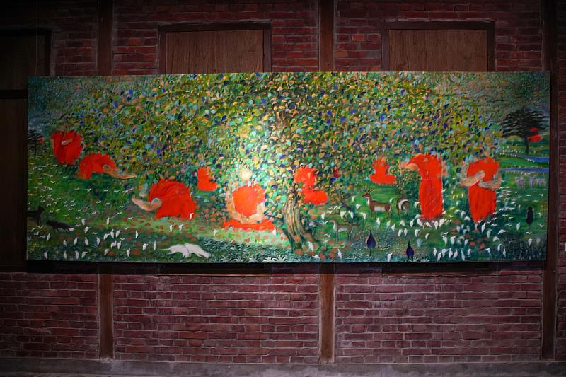 疫情中創作獻眾生，蔣勳「祇樹給孤獨園」新港培桂堂展出。
