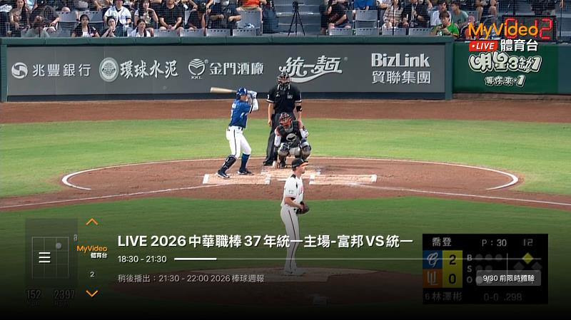 MyVideo TV 頻道陣容橫跨時事、運動與家庭娛樂3大領域,滿足不同世代的觀看偏好。未來也將持續擴充頻道陣容。