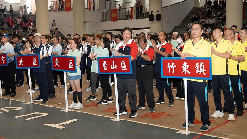 後備軍人運動會各區域選手。