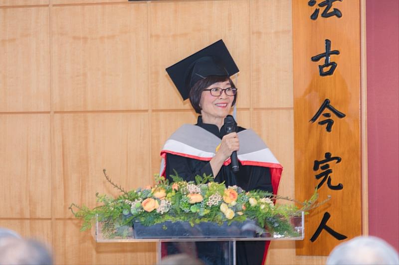 圖三、白越珠女士致詞。