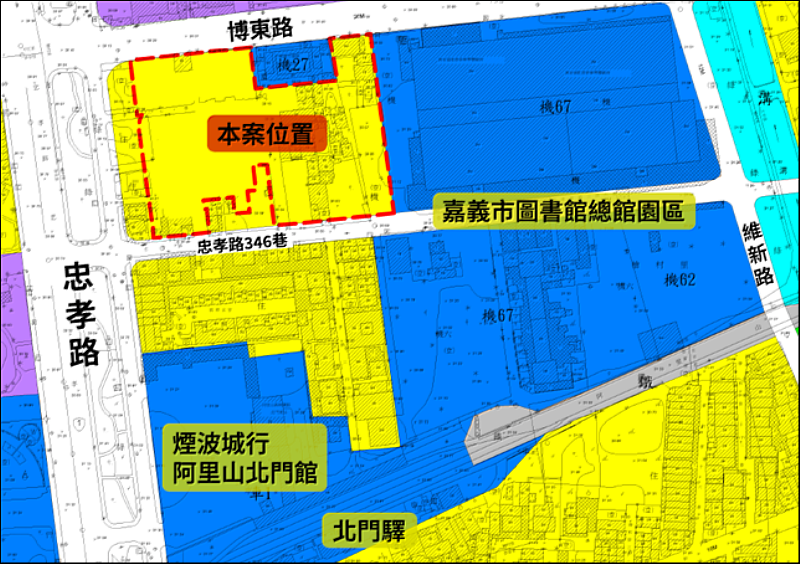 公辦都更招商範圍示意圖。