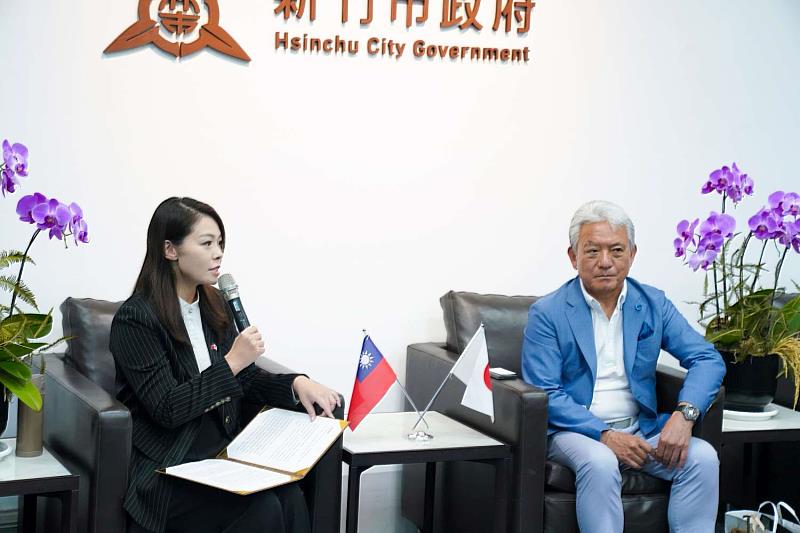 市長高虹安接見市原市小出讓治市長率團拜會。