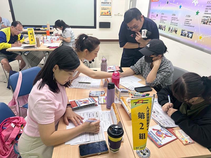 02透過職涯測評工具、情境討論及分組互動，引導學員探索個人特質與優勢，並從實際演練中學習溝通表達與團隊合作技巧，進一步提升職場適應力與競爭力。
