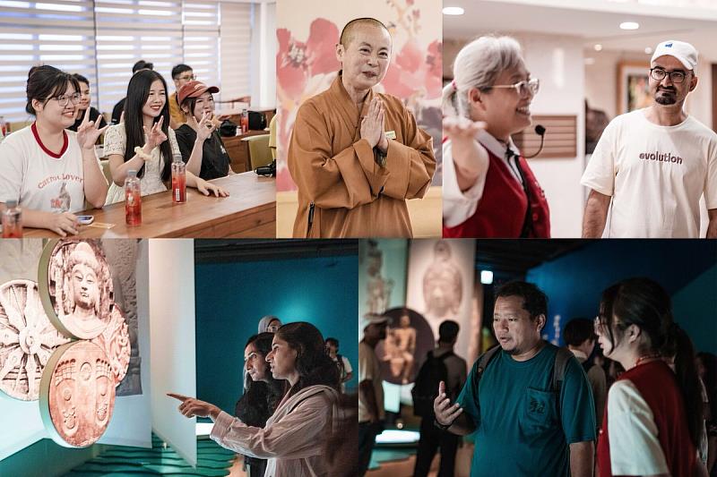 三、國際學生於館方簡報交流中熱情互動,進一步認識佛陀紀念館的場域特色與人才需求。