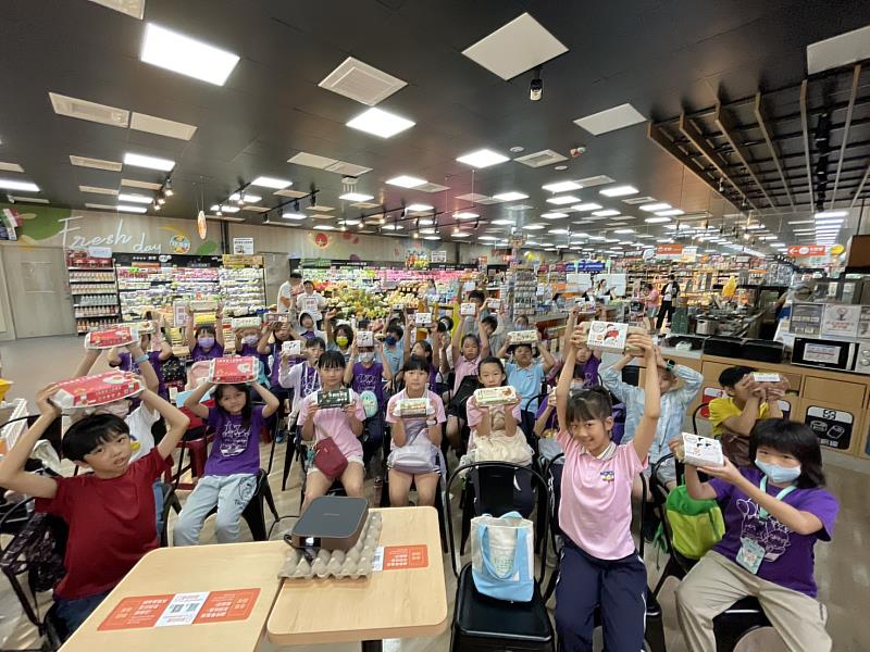 建國國小師生參訪超市左營文上店，引發跨世代的永續選擇討論。